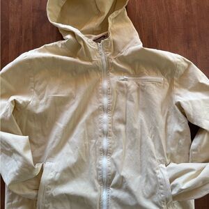 vintage white cotton hooded jacket